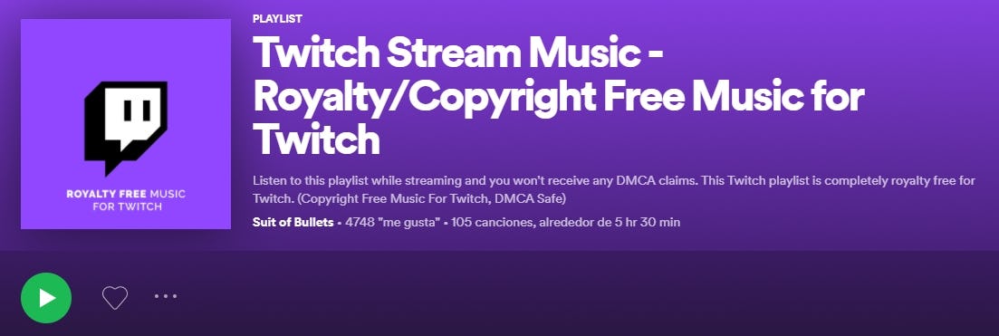 Spotify Twitch playlist