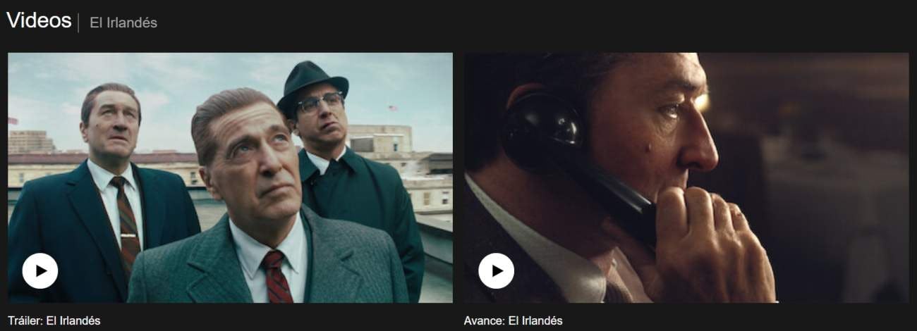 el irlandés película para ver en Netflix 