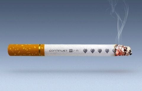 metáfora salud cigarillo