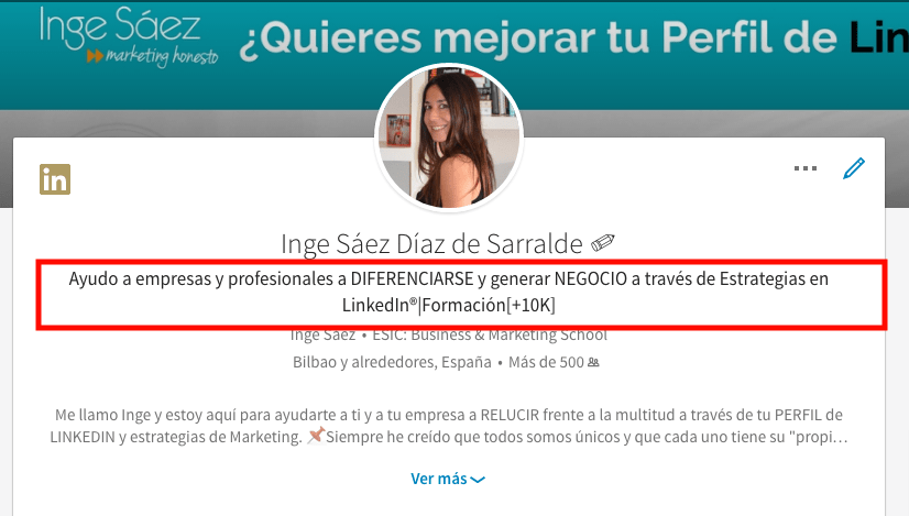 ejemplo titular profesional para linkedin