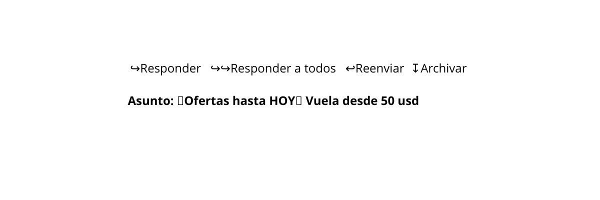 palabras para correos de ofertas de servicios