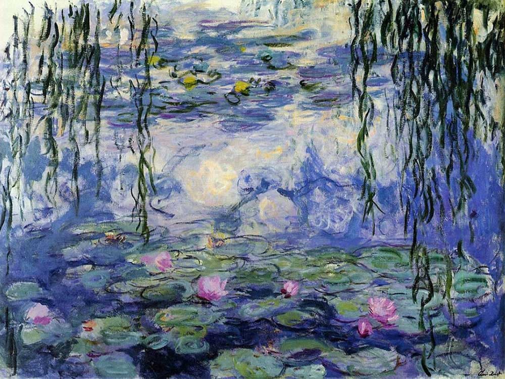 pintura al óleo "Nenúfares" de Claude Monet