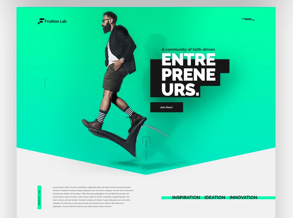 ejemplo de diseño de sombras en capas de una página web