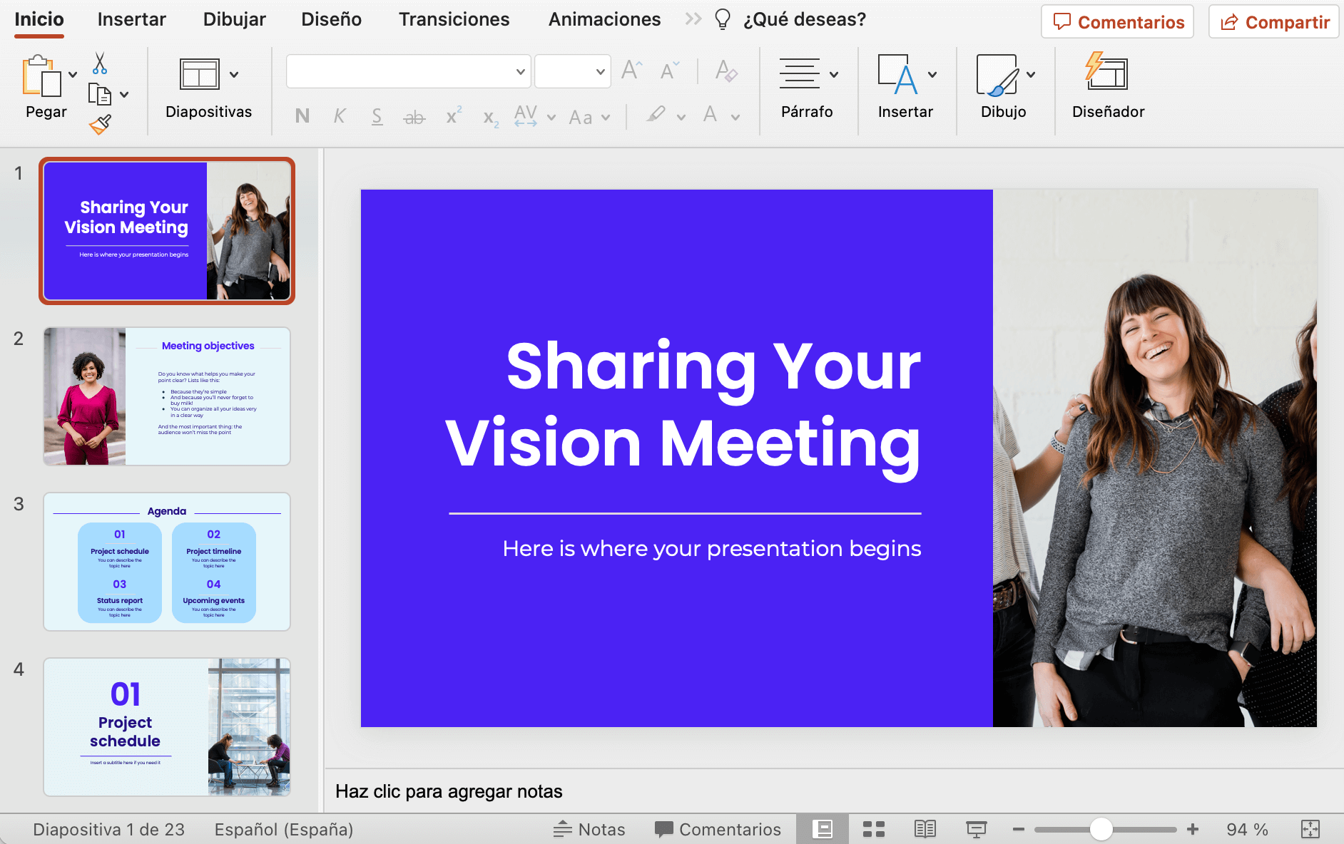 presentacion para equipos