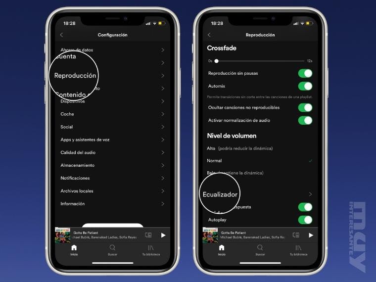 ecualizador en spotify