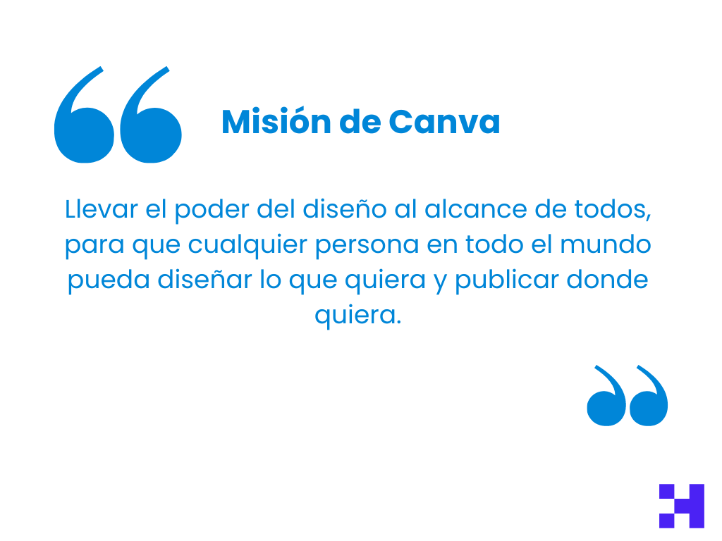 mision empresa canva