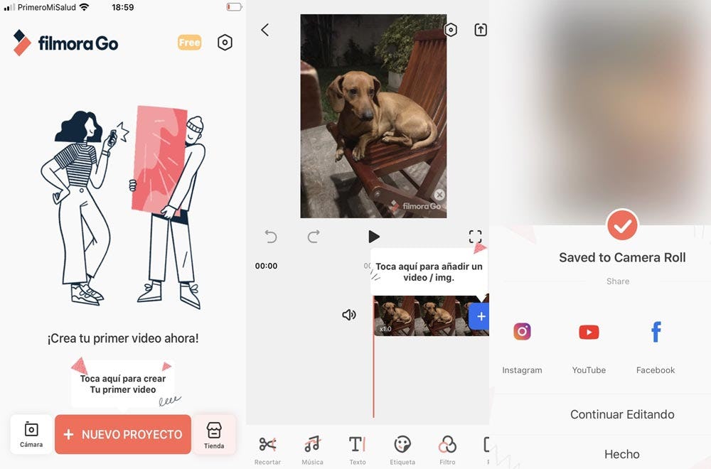FilmoraGo app de videos con fotos