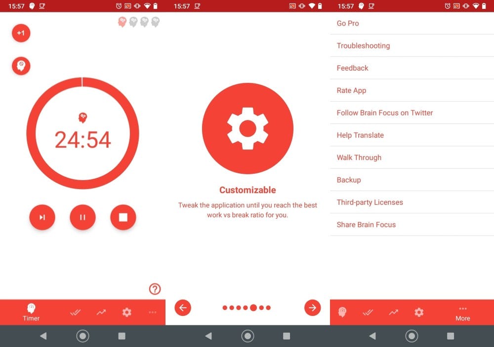 Interfaz de Brain focus