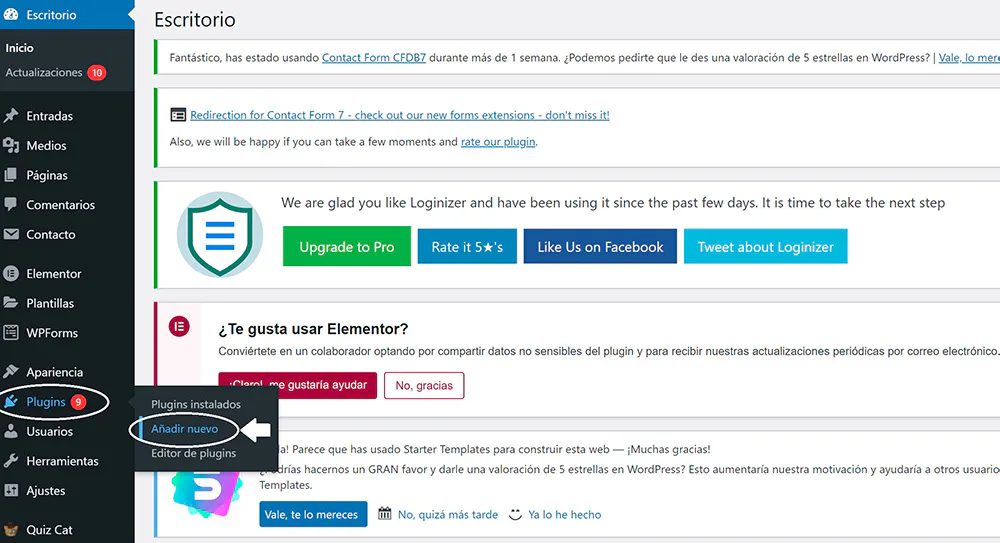 google analytics wordpress home