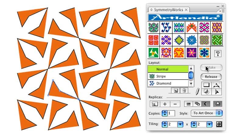 plugin SymmetryWorks para Illustrator