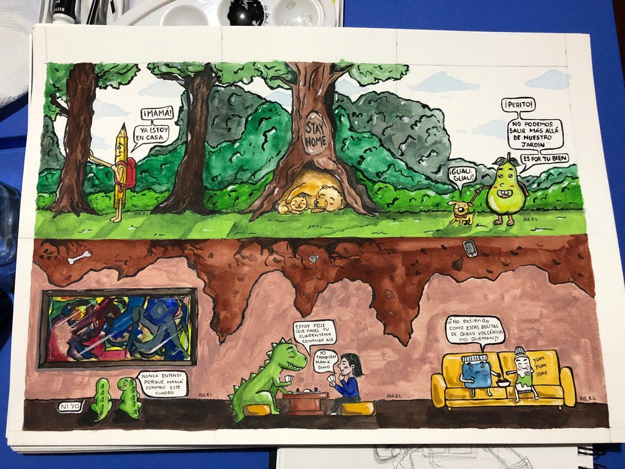 dibujos en sketchbook