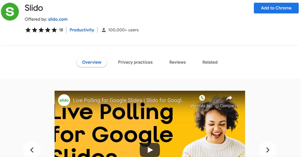 extensión de Google Slido