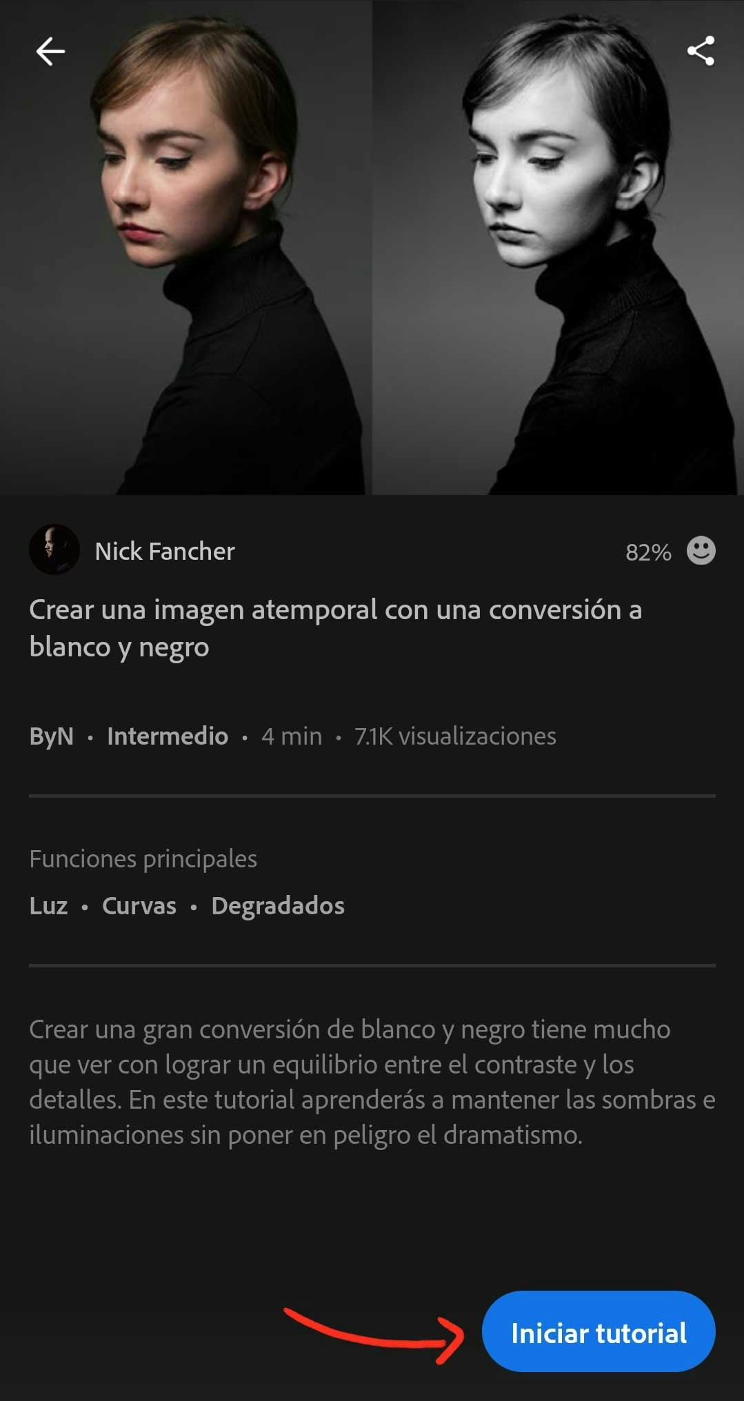 Cómo editar con Lightroom mobile