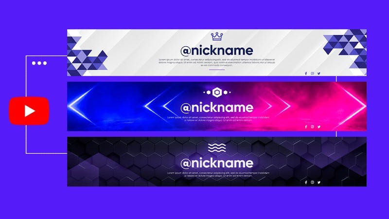 Modelos de banner para YouTube