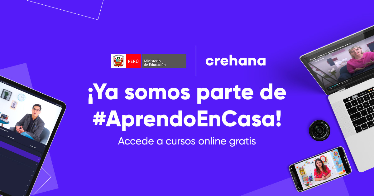 Crehana Se Une A “Aprendo En Casa” Del Minedu | Crehana