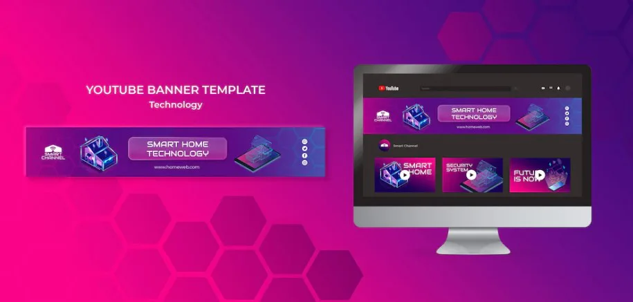 Banner de YouTube para canal de tecnología