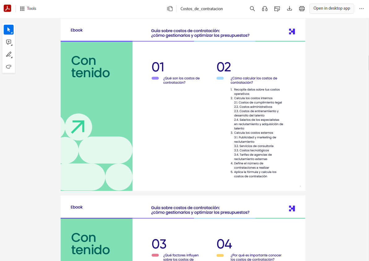 costos de contratación ebook crehana