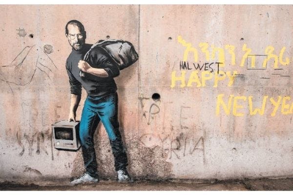 steve jobs banksy