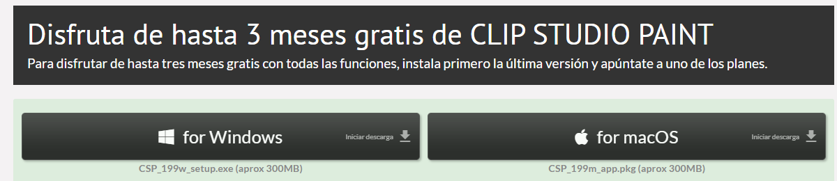 Opciones de Clip Studio Paint