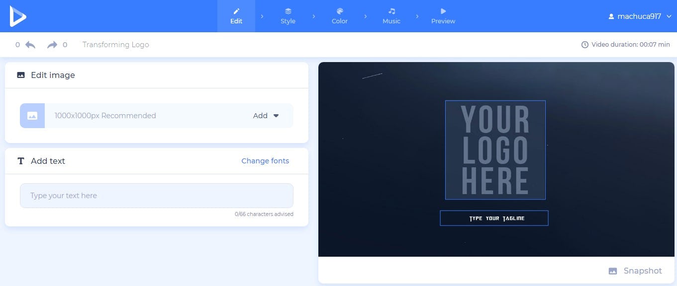 Generador de intros para YouTube