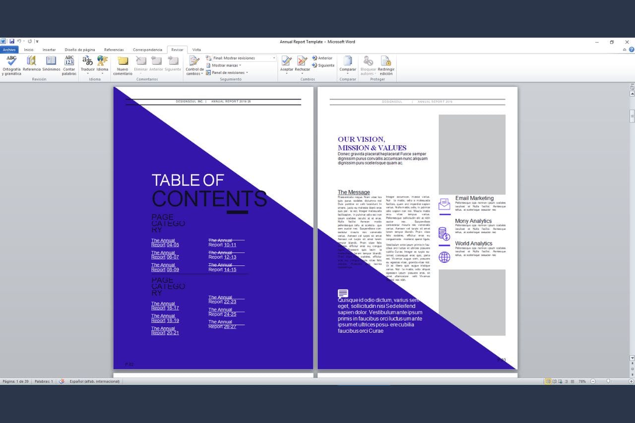 plantillas para presentar un informe anual del área de RR.HH.