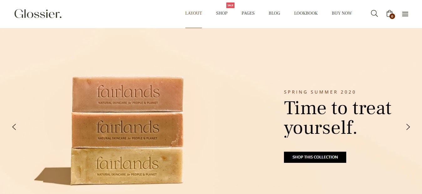 Plantilla de Shopify para emprendimientos