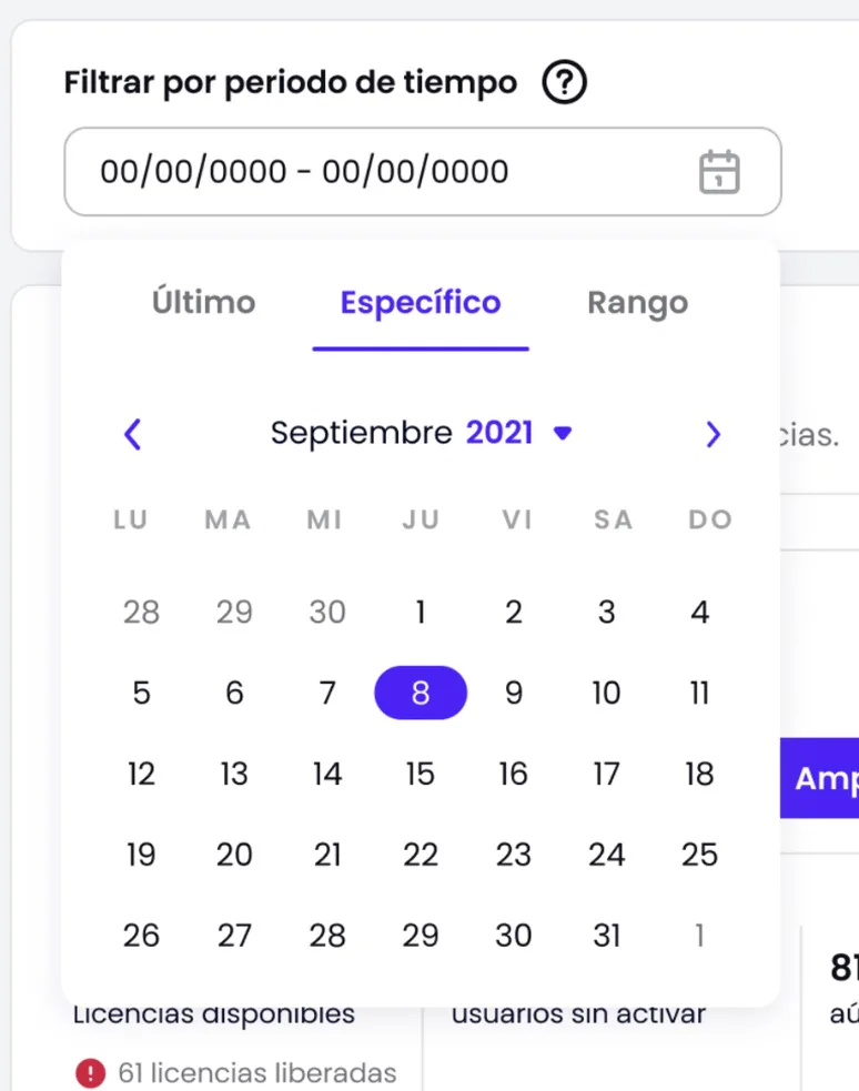 filtrar fechas en busqueda