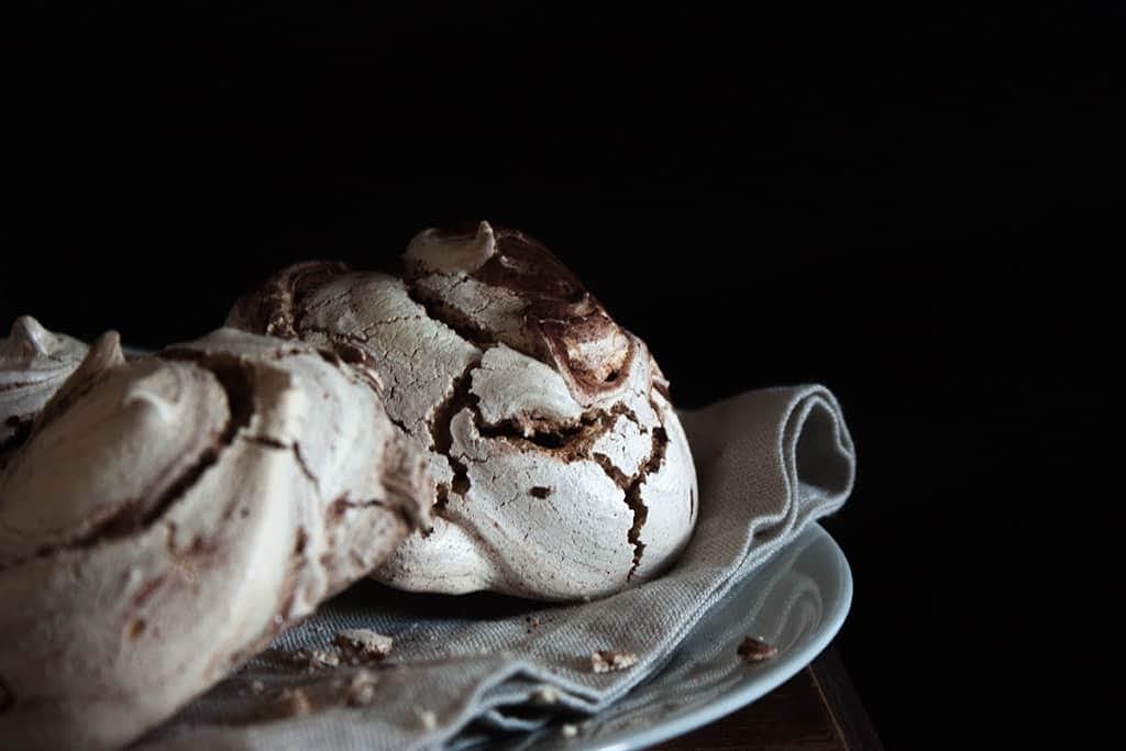merengue frances horneado sabor chocolate
