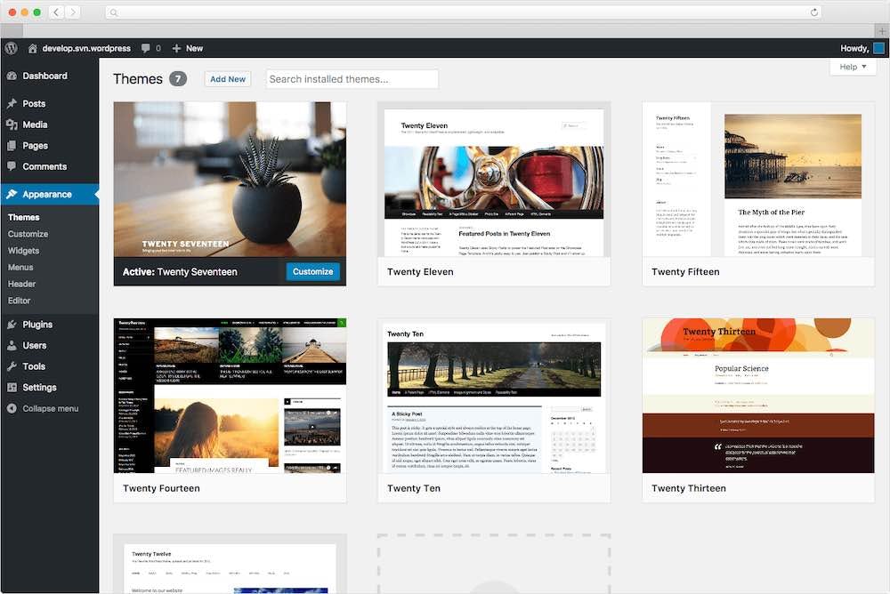 Dashboard de Wordpress