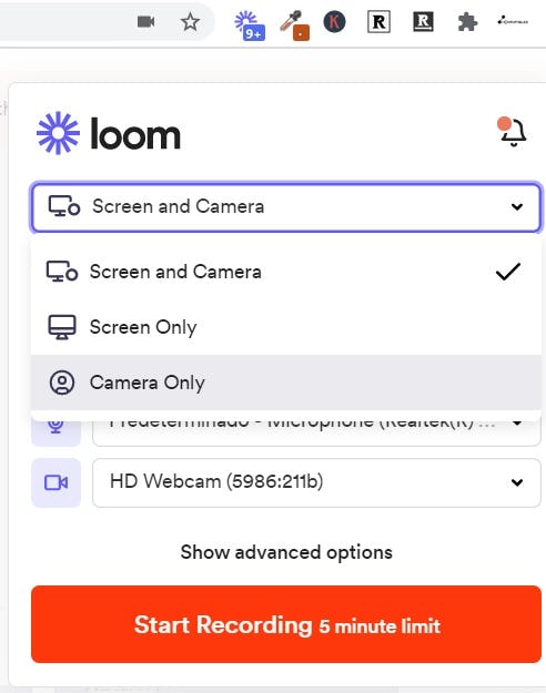 Aprender a grabar la pantalla desde Loom