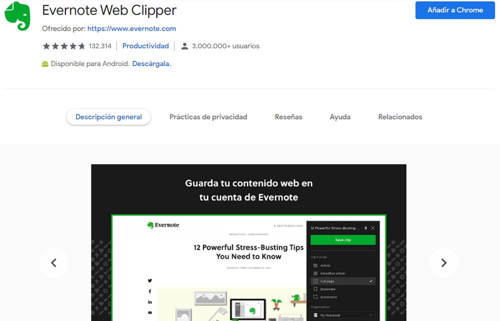 Evernote Web Clipper