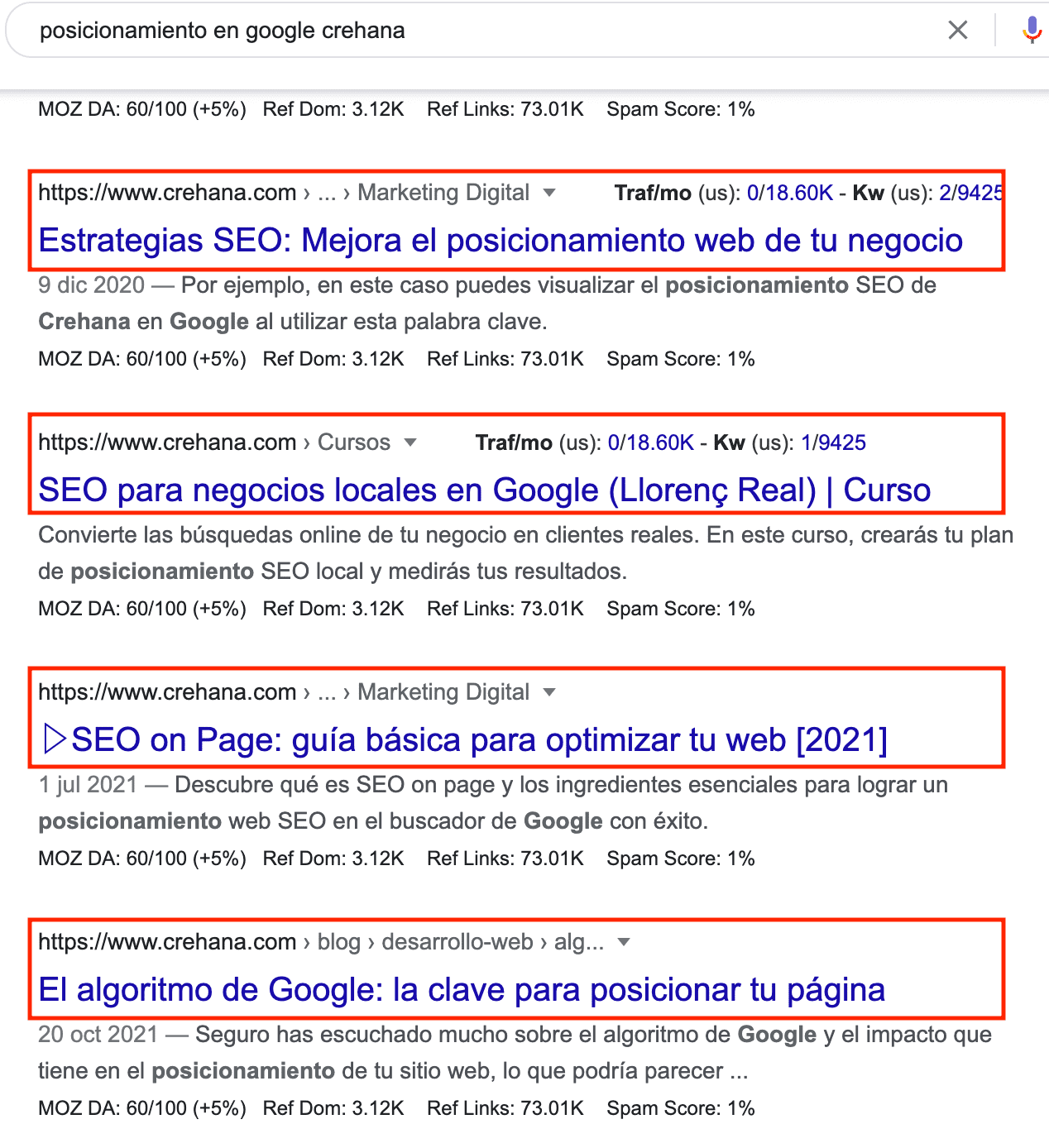 guia seo crehana ejemplo