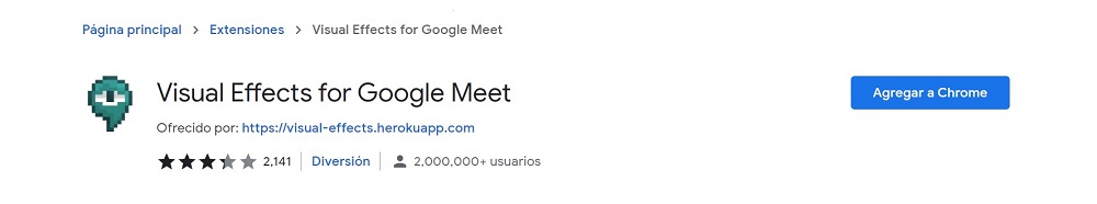 visual effect for google meet android
