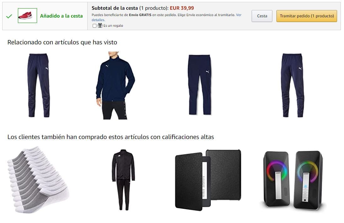 ejemplo cross selling