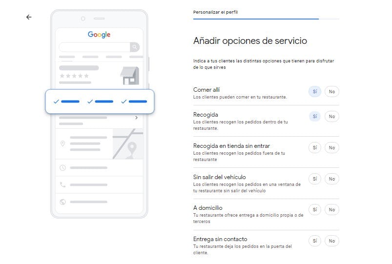 Añadir características de negocio a Google Maps