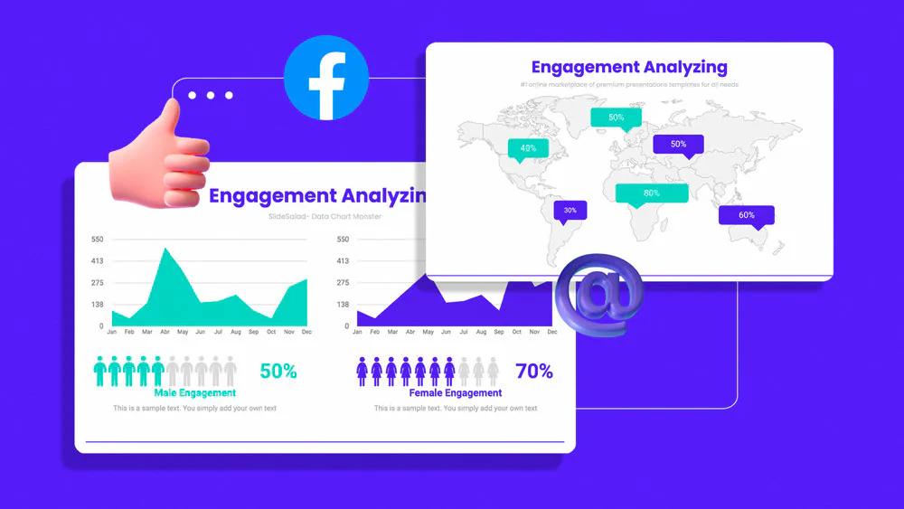 Vista previa plantilla para presentación de reportes en Facebook
