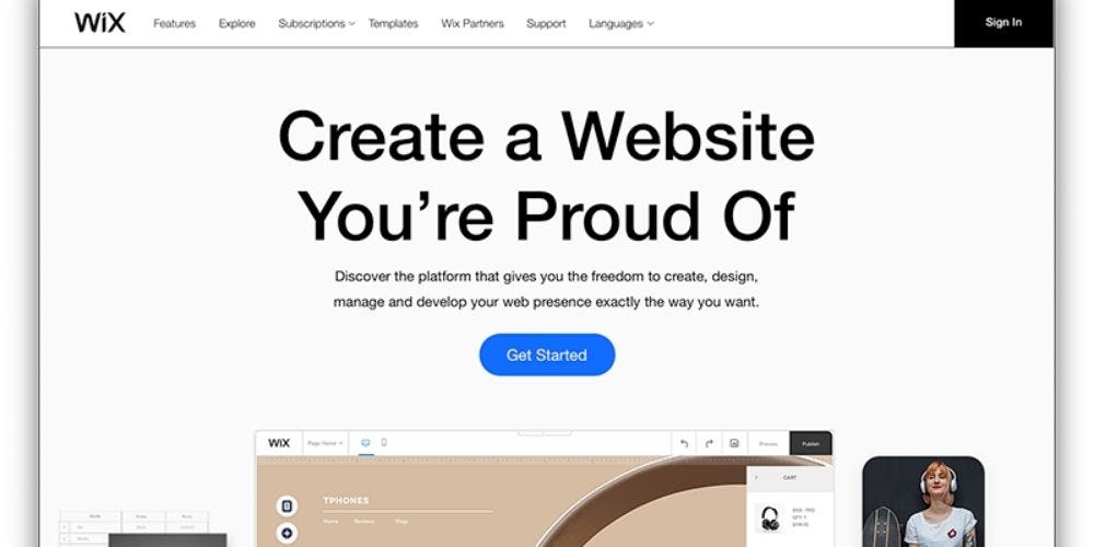 Características de Wix