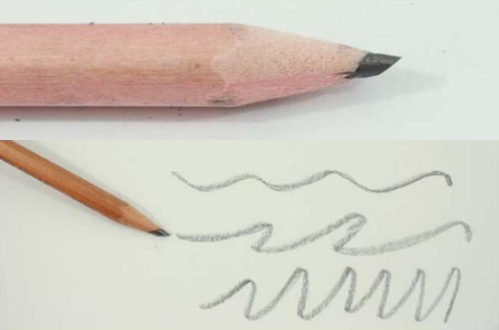 técnica de dibujo a lápiz trazo ancho