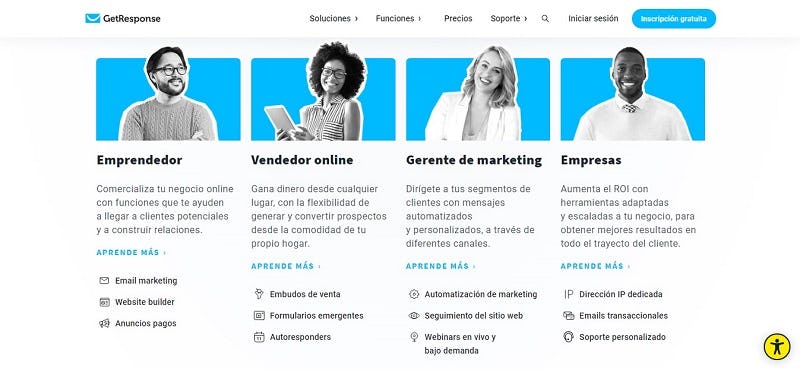 Ventajas y desventajas de Getresponse