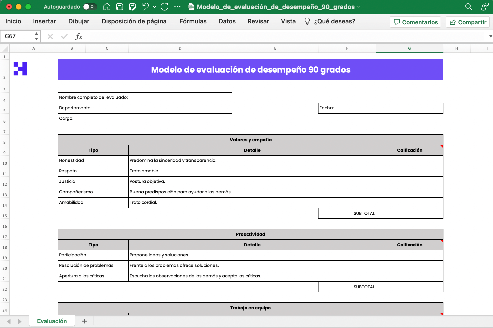 evaluación 90 grados