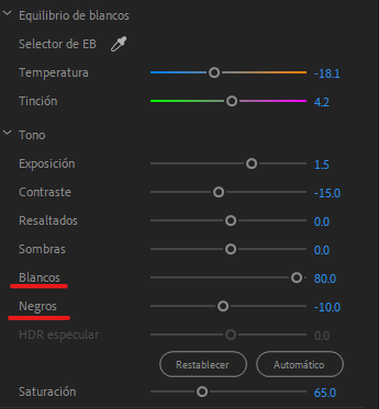corrección de color en Premiere