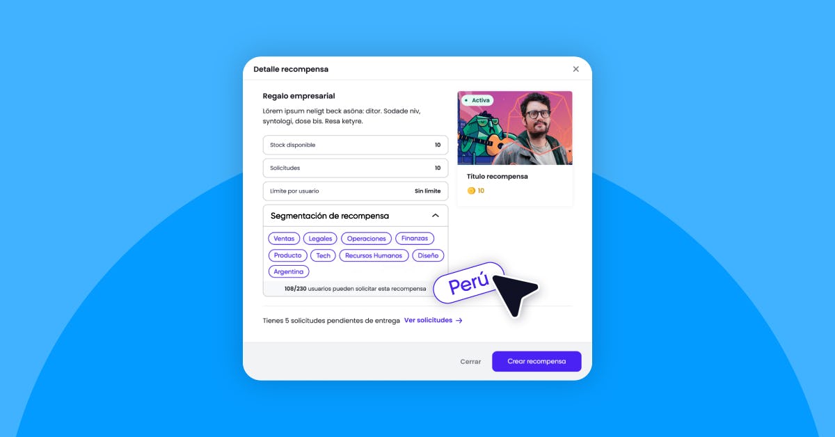 segmentación de recompensas con atributos
