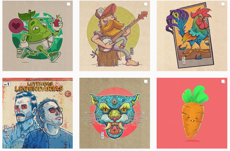 Portafolio Mr. Lemonade, profesor del curso gratis de Illustrator