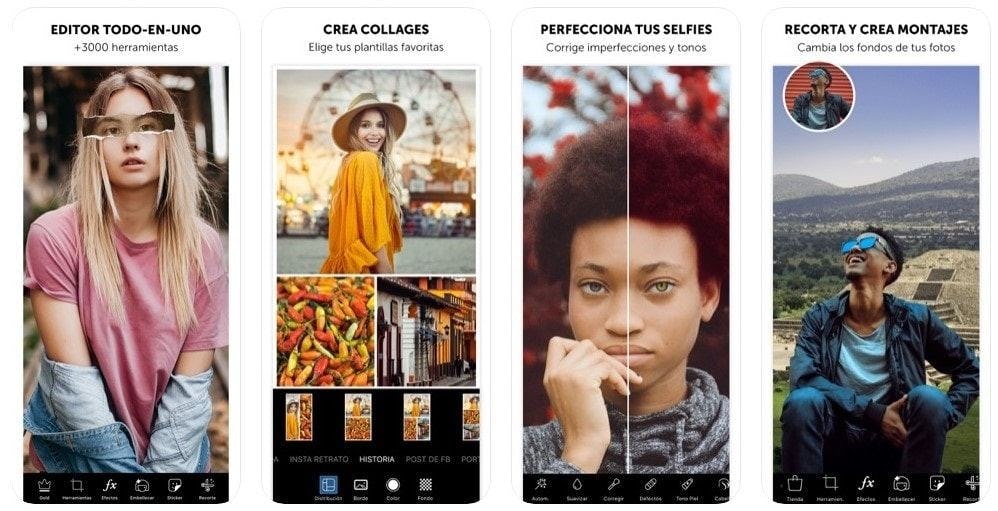 PicsArt app móvil retoque foto