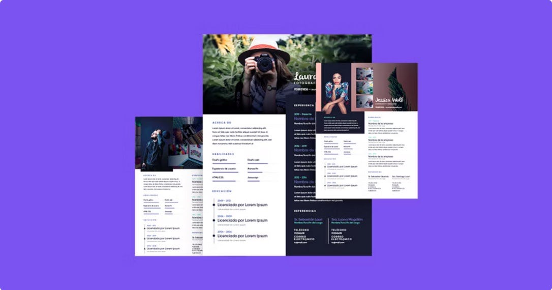 Pack de currículums creativos