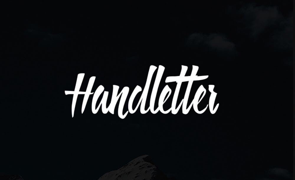 Handletter font