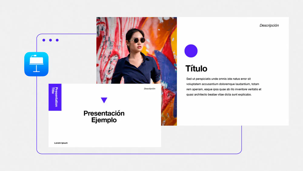 Vista previa plantilla para presentaciones de portafolio de agencia  en keynote