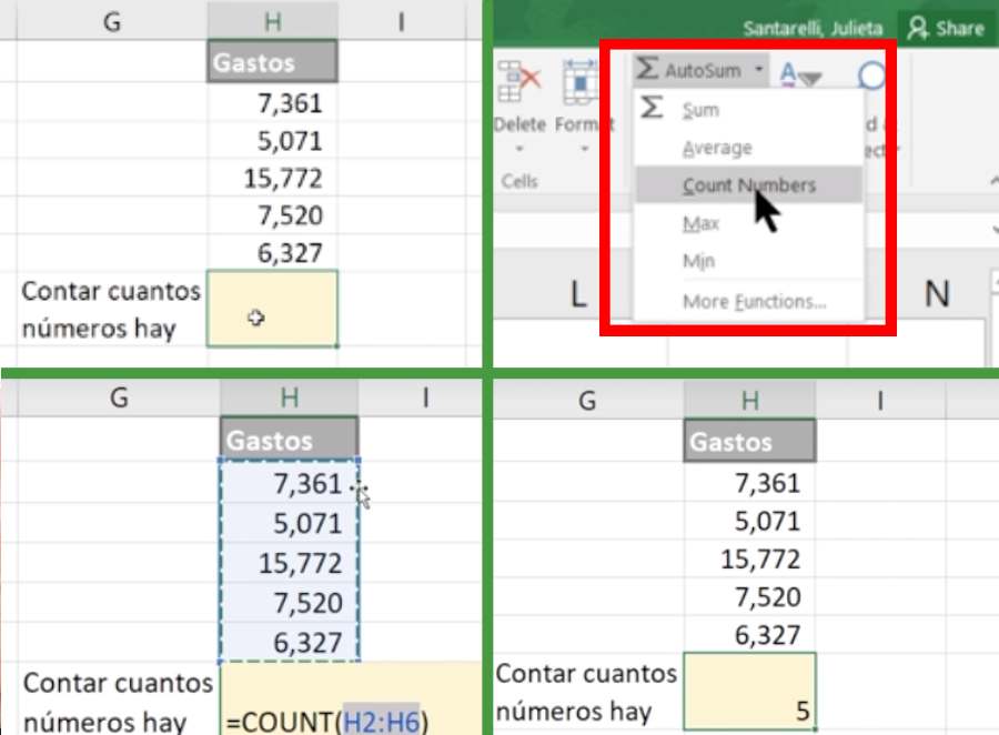 Como Funciona Contar En Excel - Design Talk