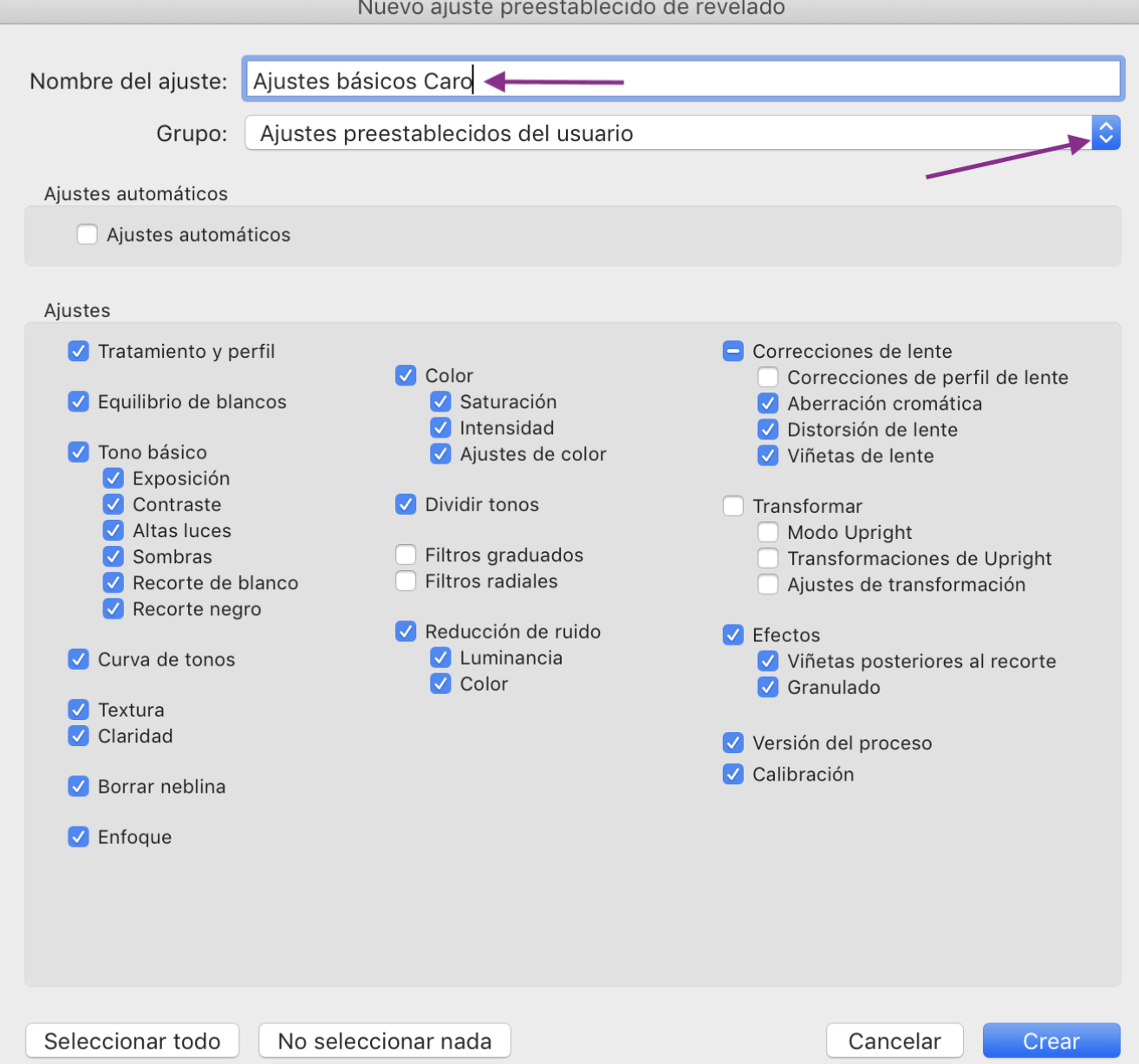 ajustes preestablecidos lightroom
