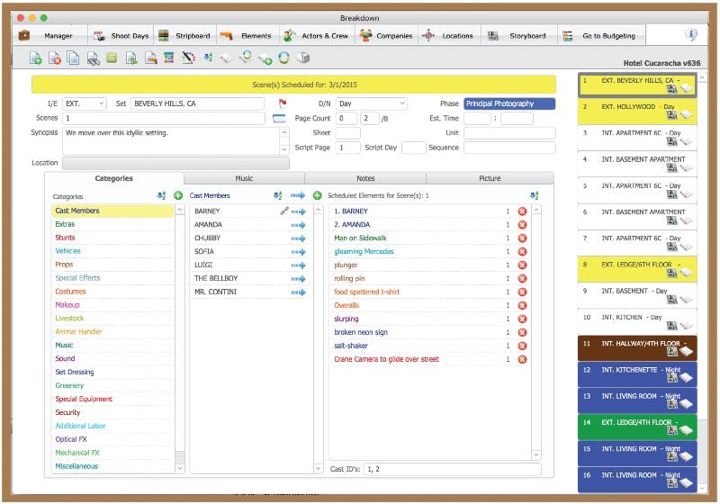 Programa para hacer plan de rodaje